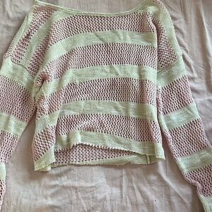 striped knit sweater